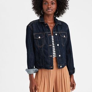 AEO Classic Dark Wash Denim Jacket
